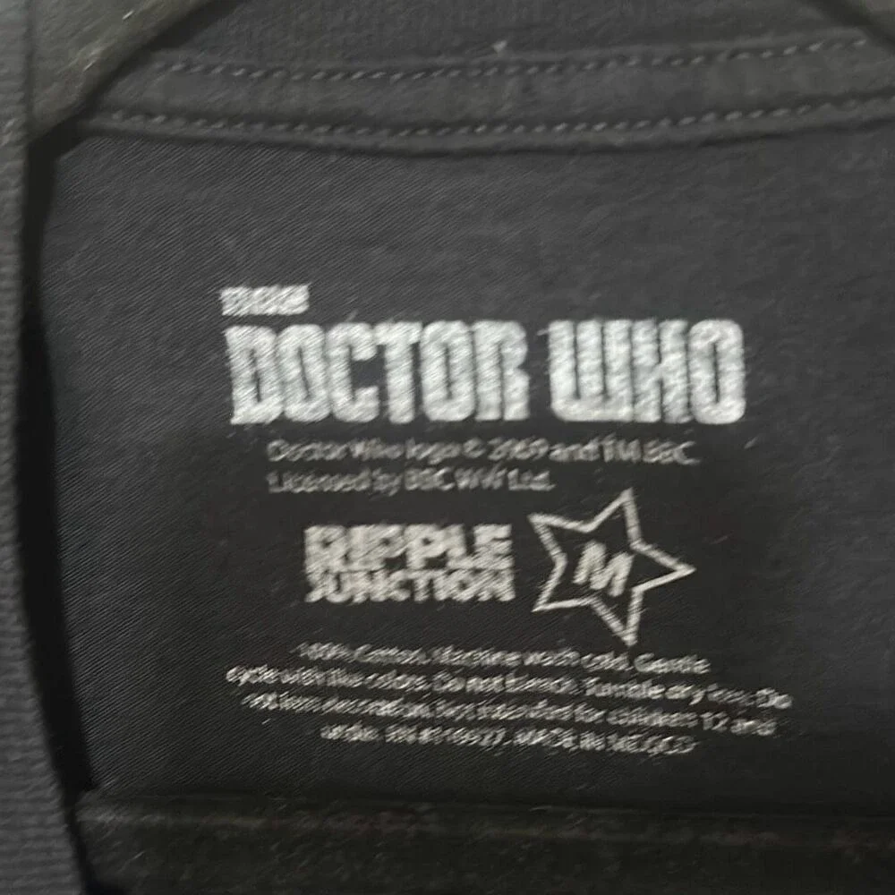 Ripple Junction Mens Black Doctor Who 2009 Graphic‎ T-Shirt Size Medium